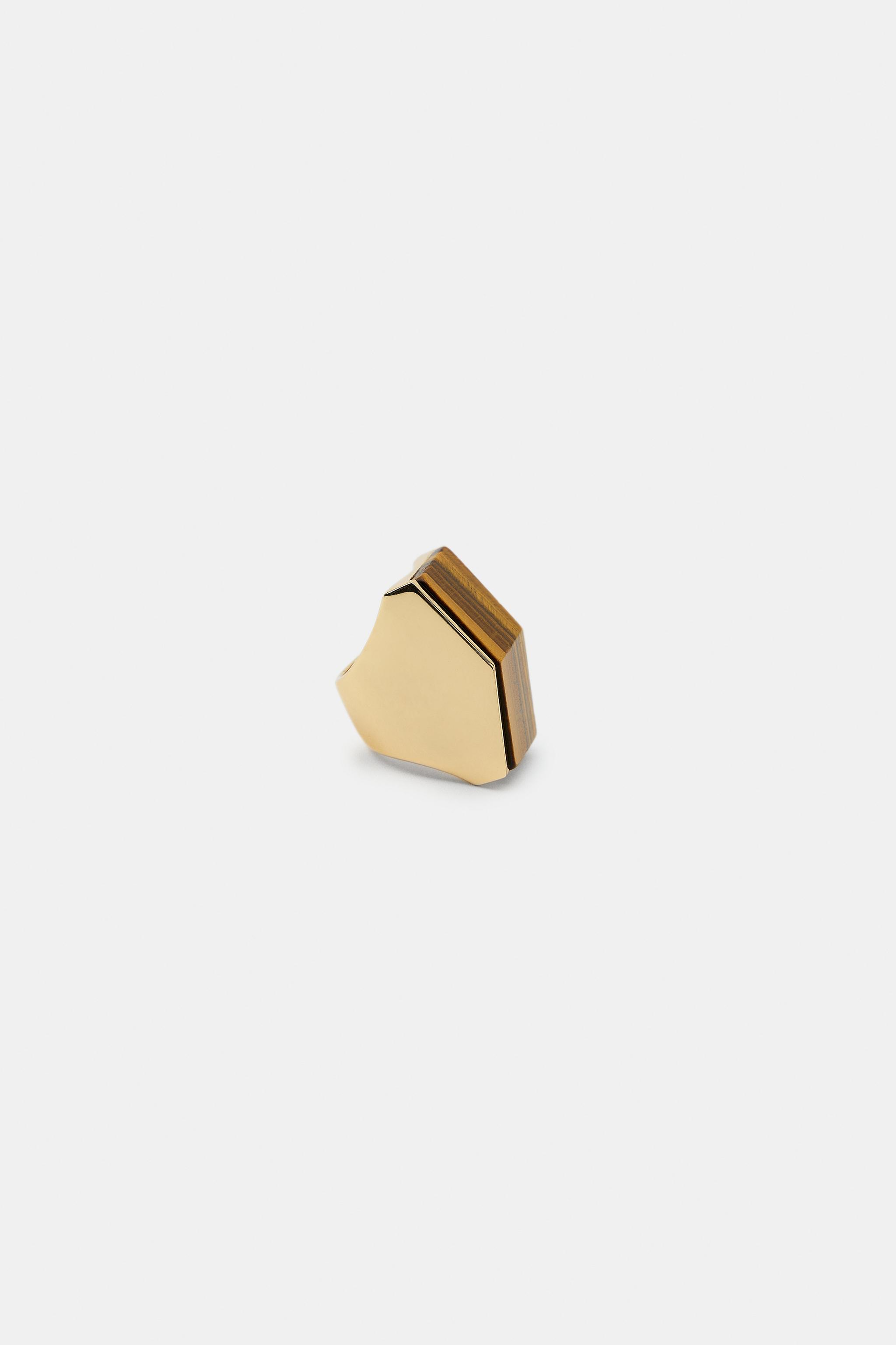 MAXI GEOMETRIC STONE RING